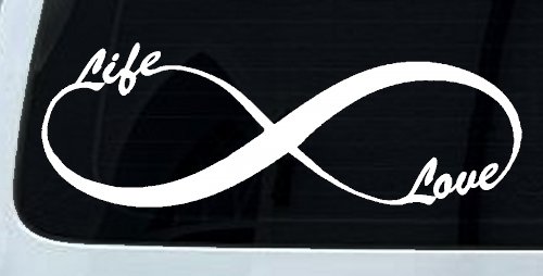 Infinity Symbol Life And Love Car or Truck Window Decal Sticker