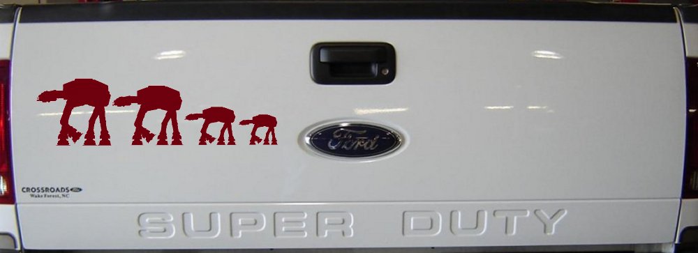 AT AT Stick Family Sci Fi Car or Truck Window Decal Sticker