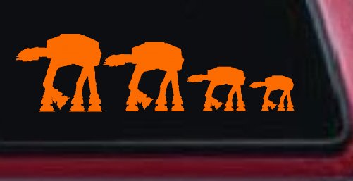 AT AT Stick Family Sci Fi Car or Truck Window Decal Sticker