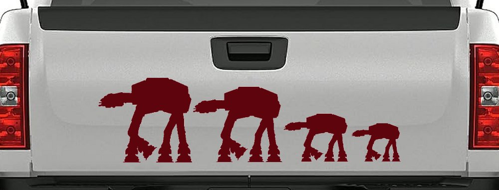 AT AT Stick Family Sci Fi Car or Truck Window Decal Sticker