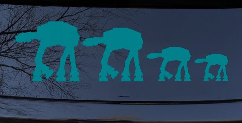 AT AT Stick Family Sci Fi Car or Truck Window Decal Sticker