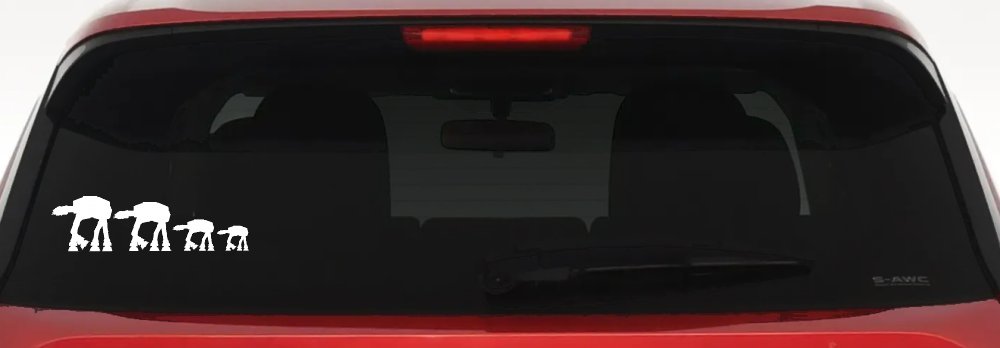 AT AT Stick Family Sci Fi Car or Truck Window Decal Sticker