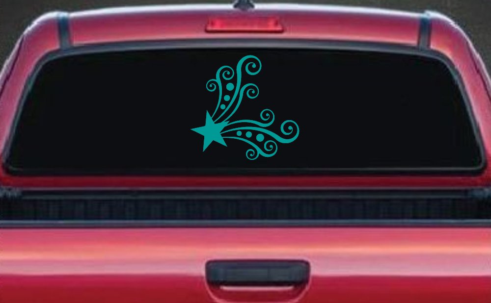 Star Corner Swirl Swirls Car or Truck Window Decal Sticker
