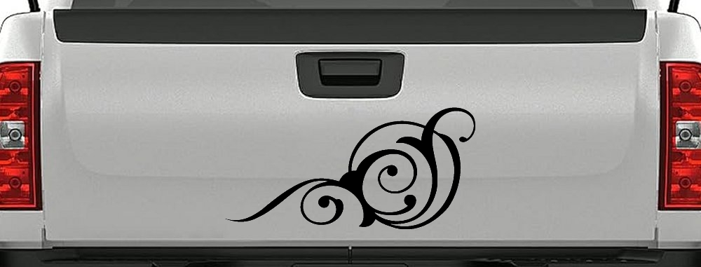 Swirl 3 Point Swirls Car or Truck Window Decal Sticker