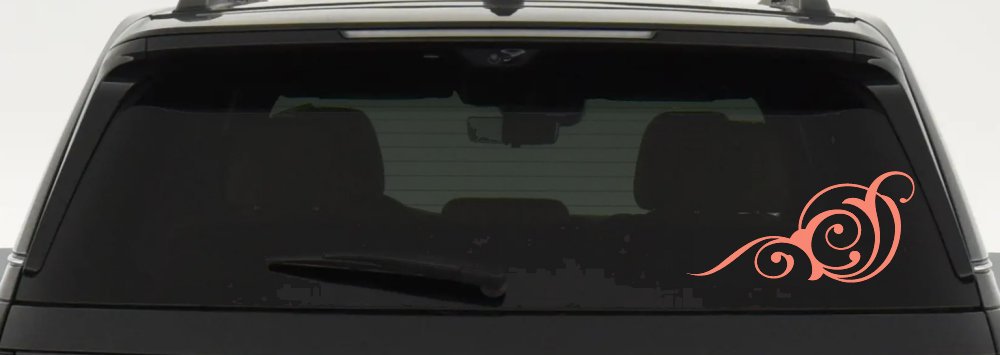 Swirl 3 Point Swirls Car or Truck Window Decal Sticker