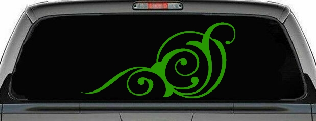 Swirl 3 Point Swirls Car or Truck Window Decal Sticker