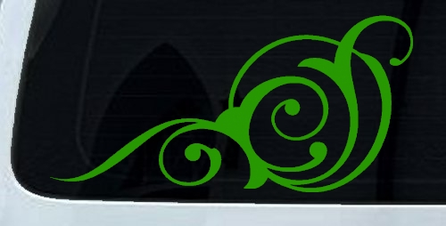 Swirl 3 Point Swirls Car or Truck Window Decal Sticker