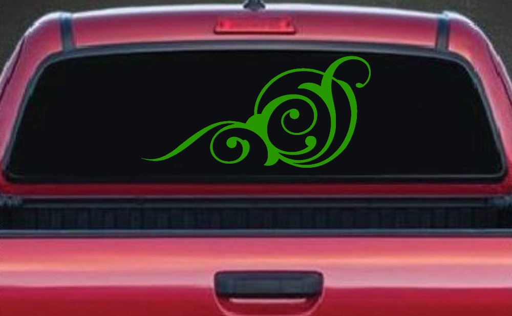 Swirl 3 Point Swirls Car or Truck Window Decal Sticker
