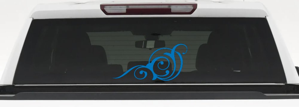Swirl 3 Point Swirls Car or Truck Window Decal Sticker