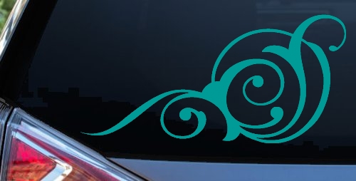 Swirl 3 Point Swirls Car or Truck Window Decal Sticker