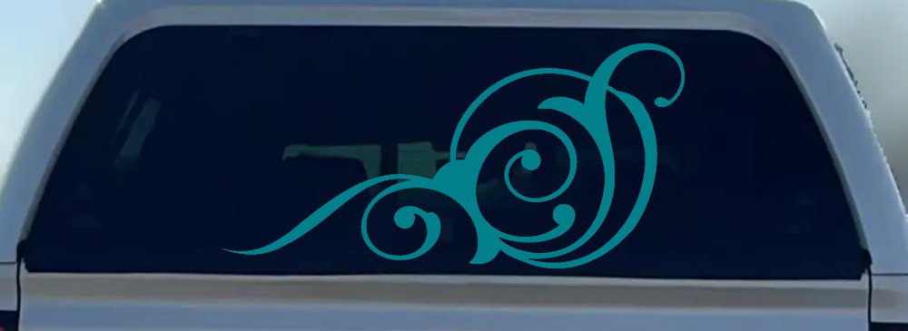 Swirl 3 Point Swirls Car or Truck Window Decal Sticker