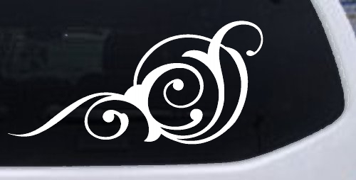 Swirl 3 Point Swirls Car or Truck Window Decal Sticker