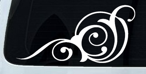Swirl 3 Point Swirls Car or Truck Window Decal Sticker