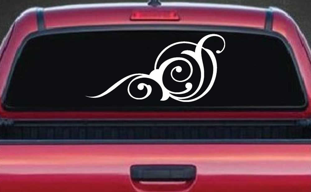 Swirl 3 Point Swirls Car or Truck Window Decal Sticker