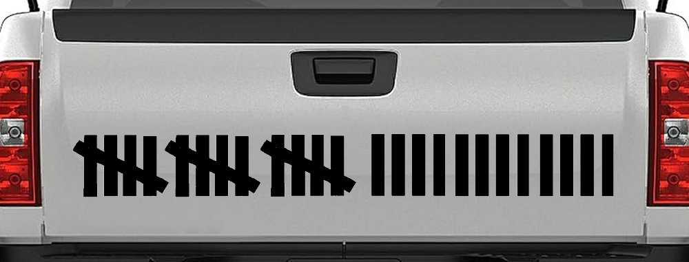 Keeping Count Tick Marks Funny Car or Truck Window Vinyl Decal Sticker (Black)