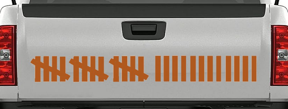Keeping Count Tick Marks Funny Car or Truck Window Decal Sticker