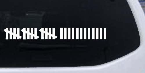Keeping Count Tick Marks Funny Car or Truck Window Decal Sticker