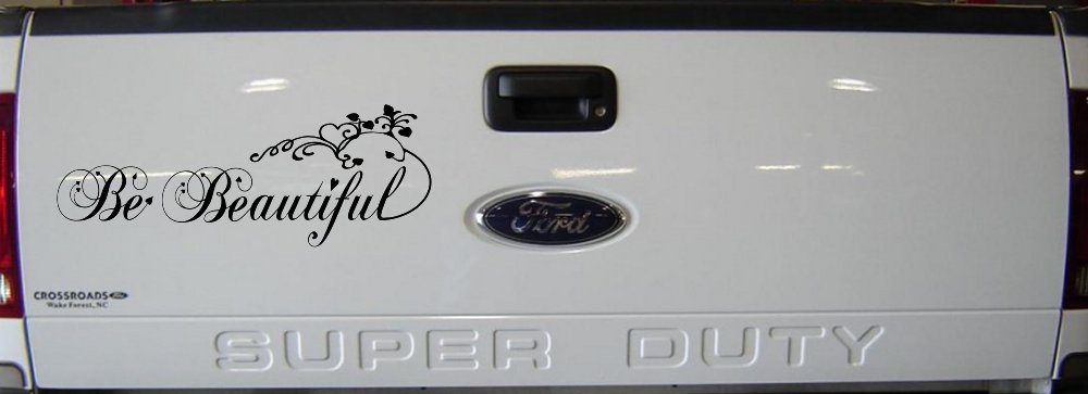 Be Beautiful Swirl Car or Truck Window Decal Sticker