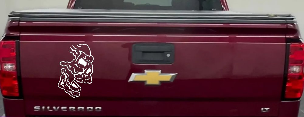 Skull Side View Skulls Car or Truck Window Decal Sticker