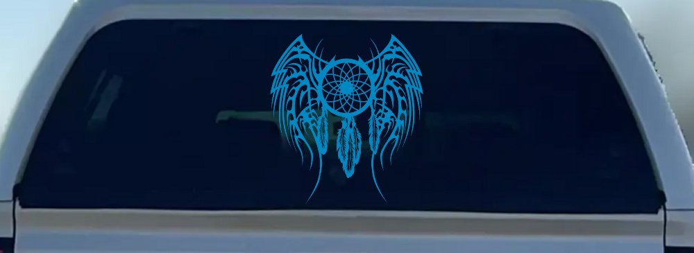 Dreamcatcher With Tribal Wings Native American Indian Dream Catcher Car or Truck Window Decal Sticker
