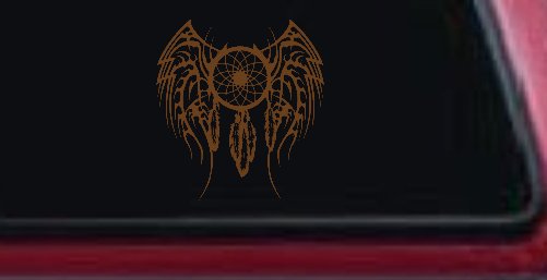 Dreamcatcher With Tribal Wings Native American Indian Dream Catcher Car or Truck Window Decal Sticker