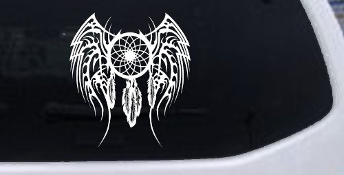 Dreamcatcher With Tribal Wings Native American Indian Dream Catcher Car or Truck Window Decal Sticker