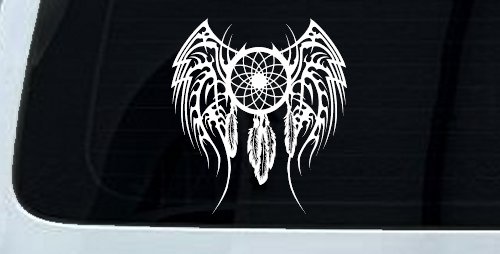 Dreamcatcher With Tribal Wings Native American Indian Dream Catcher Car or Truck Window Decal Sticker