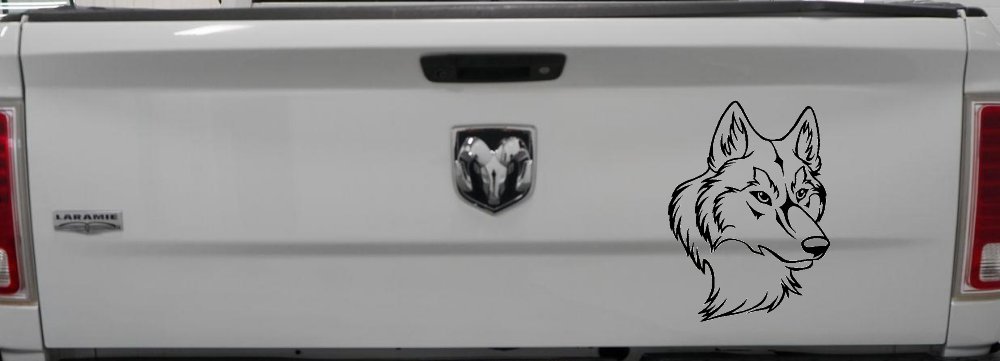 Wolf Head Car or Truck Window Decal Sticker