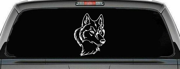 Wolf Head Car or Truck Window Decal Sticker