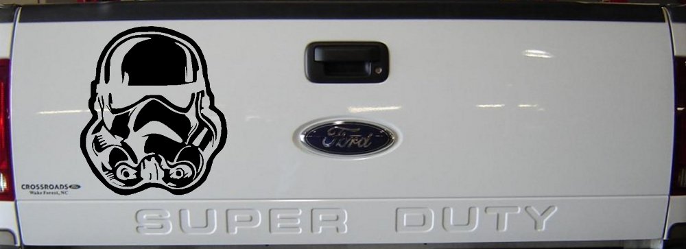 Stormtrooper Sci Fi Car or Truck Window Vinyl Decal Sticker (Black)