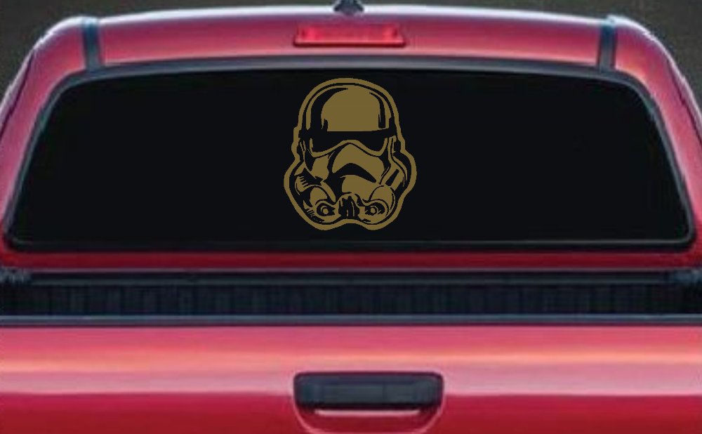 Stormtrooper Sci Fi Car or Truck Window Decal Sticker (Gold)