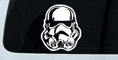 Stormtrooper Sci Fi Car or Truck Window Decal Sticker (White)