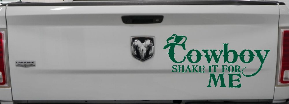 Cowboy Shake It For Me Country Car or Truck Window Decal Sticker