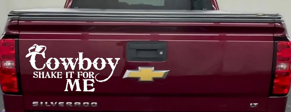 Cowboy Shake It For Me Country Car or Truck Window Decal Sticker