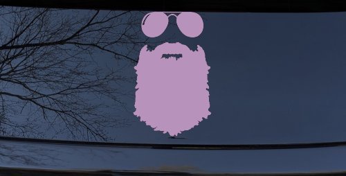 Rugged Beard With Sunglasses Country Car or Truck Window Decal Sticker