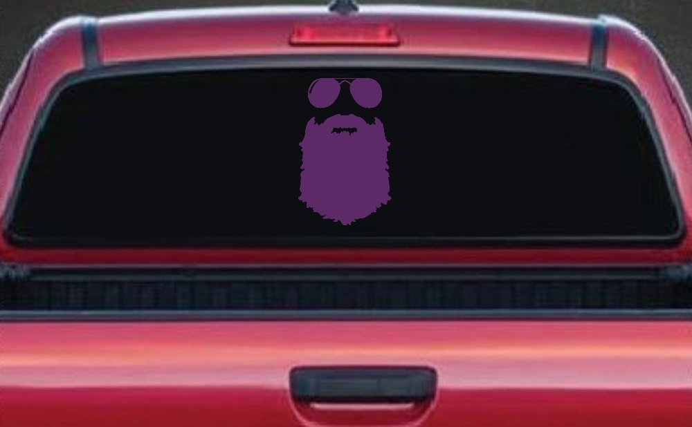 Rugged Beard With Sunglasses Country Car or Truck Window Decal Sticker