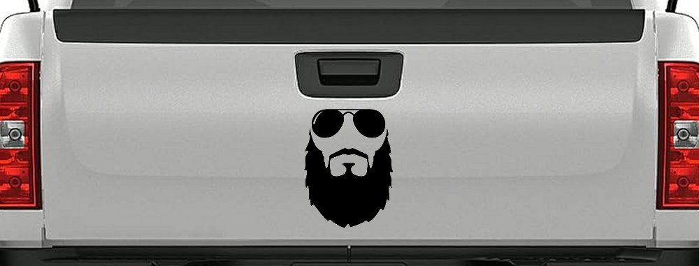 Fu Manchu Beard With Sunglasses Country Car or Truck Window Decal Sticker