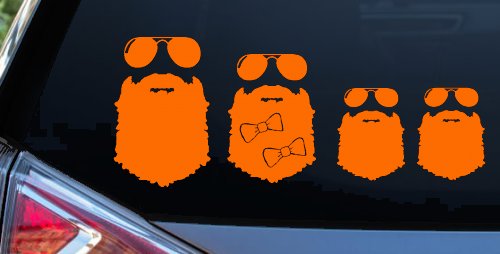 Beard Stick Figure Family Country Car or Truck Window Decal Sticker