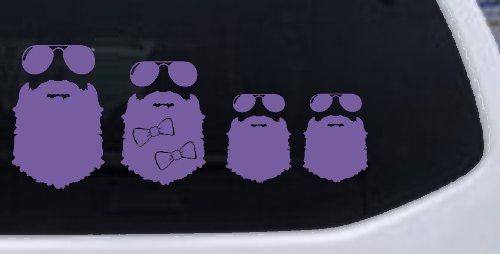 Beard Stick Figure Family Country Car or Truck Window Decal Sticker