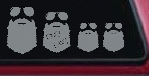 Beard Stick Figure Family Country Car or Truck Window Decal Sticker