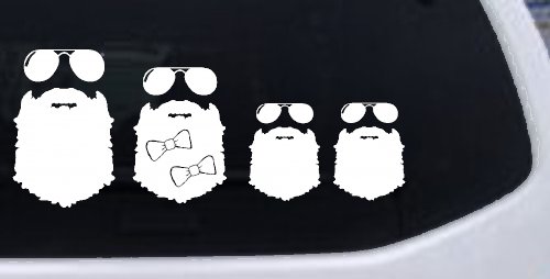 Beard Stick Figure Family Country Car or Truck Window Decal Sticker