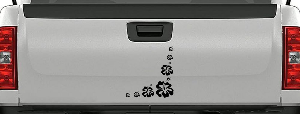 Hibiscus Flower Corner Car or Truck Window Decal Sticker