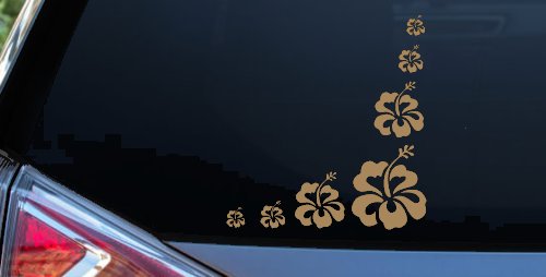 Hibiscus Flower Corner Car or Truck Window Decal Sticker