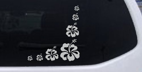 Hibiscus Flower Corner Car or Truck Window Decal Sticker