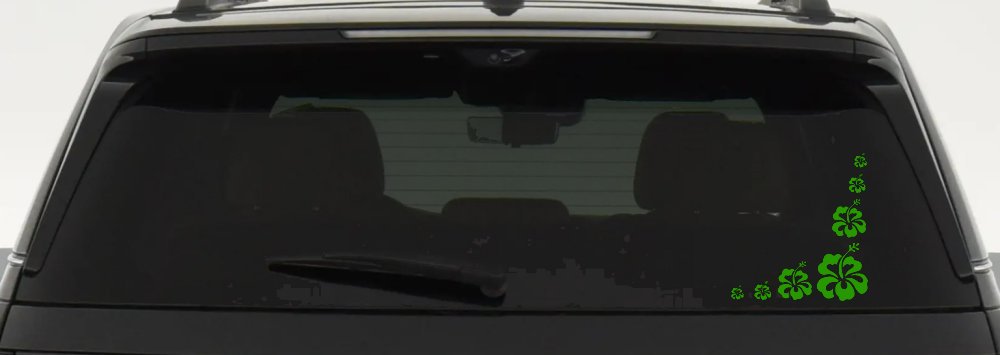 Hibiscus Flower Corner Car or Truck Window Decal Sticker