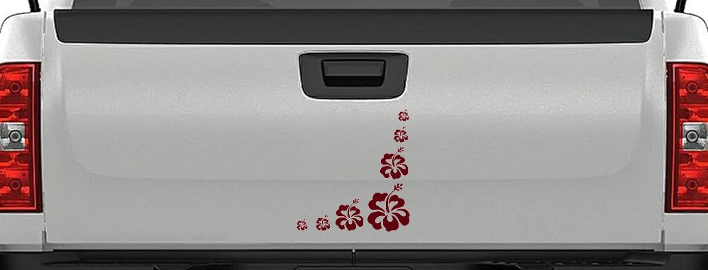 Hibiscus Flower Corner Car or Truck Window Decal Sticker