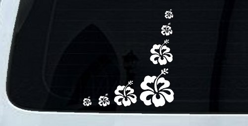 Hibiscus Flower Corner Car or Truck Window Decal Sticker