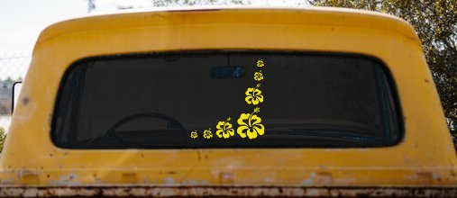 Hibiscus Flower Corner Car or Truck Window Decal Sticker