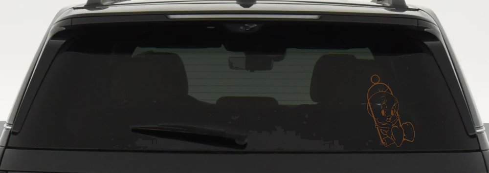 Tweety Bird On Swing Cartoons Car or Truck Window Decal Sticker