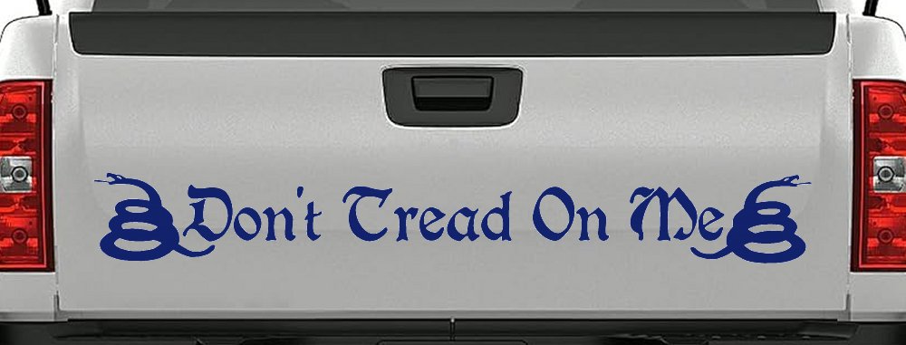 Gadsden Don't Tread On Me Freedom Military Car or Truck Window Decal Sticker (Navy)